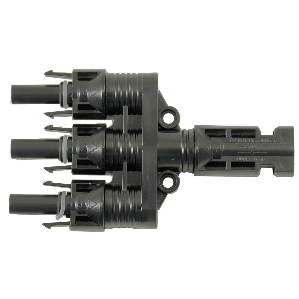 Steckverbinder FV macho / 3 hembras paralelo Compatible MC4 - ELECSUN