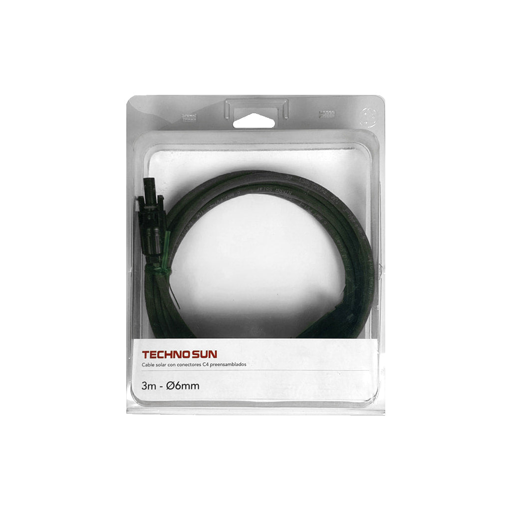 SOLITIA Serie Elecsun Kabel solar 3m mit conectores genérico T4 preensamblados (6mm)