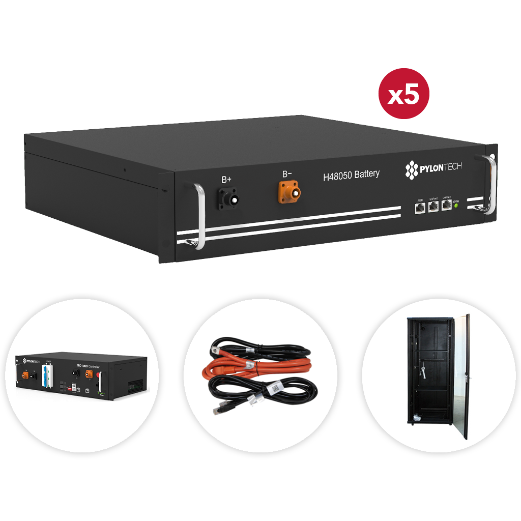 Lithium-Batterie 12kWh | 5 x H48050 | Powercube H1 | Pylontech
