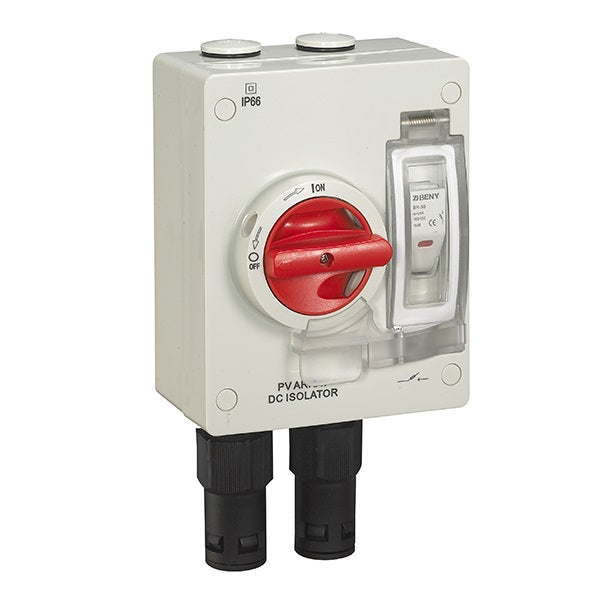 Desconectador mit caja IP66 für paneles solares mit protección fusible BYTRS-32 | 1000V DC | 4 polos - Enthält posicion 