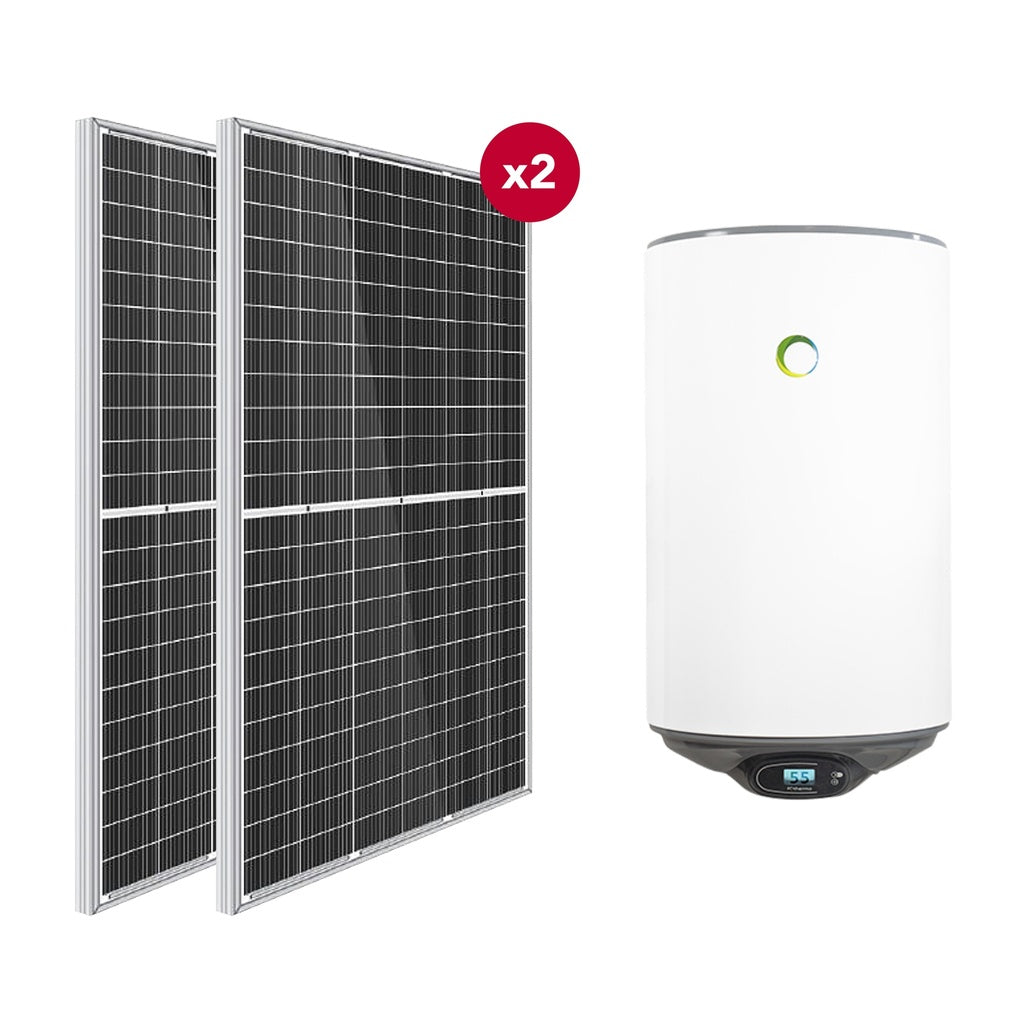 Pack Paneles solares und Calentador de agua sanitaria solar directo mit depósito de 80 litros