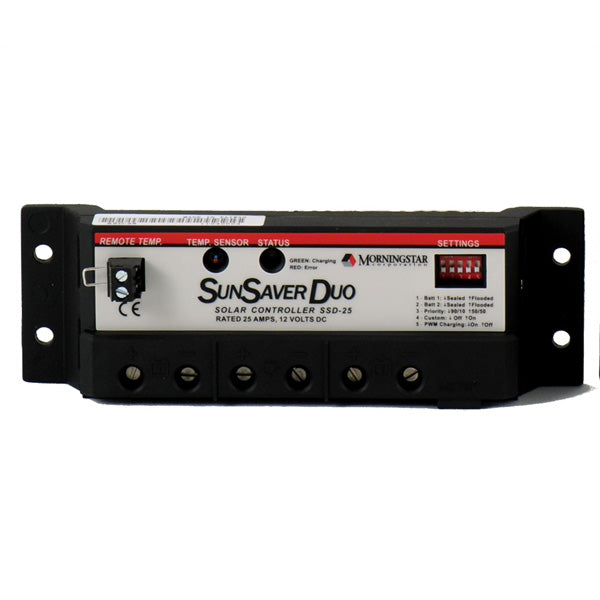 Regulador PWM 25A-12V für 2 baterías mit display SunSaver Duo - SSD-25RM- MORNINGSTAR