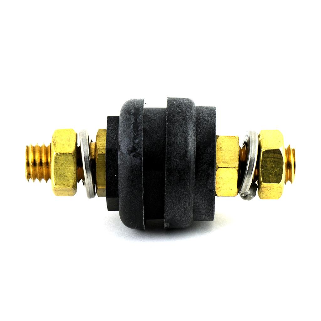 Terminal doble bronce für pasamuros 500A 48V (negativo) - TECHNO SUN