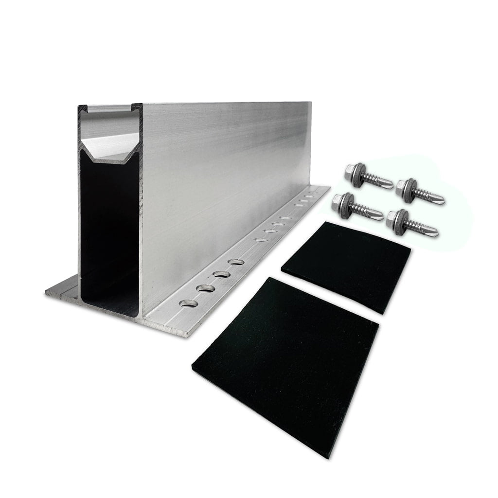Microperfil anodizado für cubierta metálica posición in valle panel horizontal - TS-D1-G01-AP-CV-H - TECHNO SUN