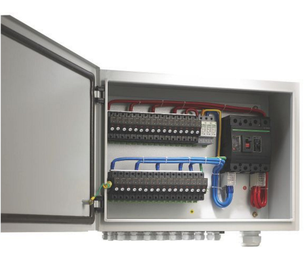 Gehäuse combinadora mit protecciones BHTZ-16/1 | 16 strings | fusibles 15A | disyuntor 250A | 1.200V DC | BENY
