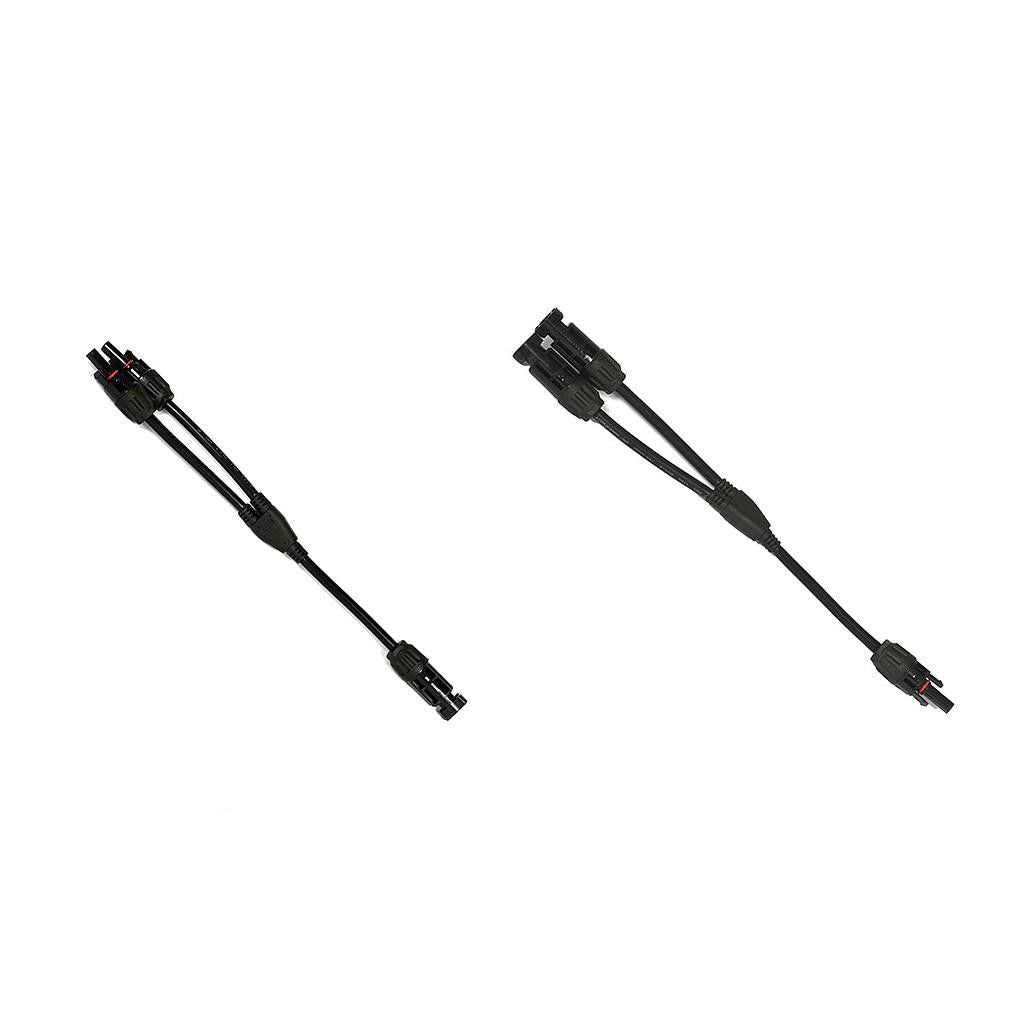 Pareja conectores paralelo FV 1H/2M und 1M/2H version latiguillo | 6mm² |1000V | mismo diametro que MC4 - ELECSUN