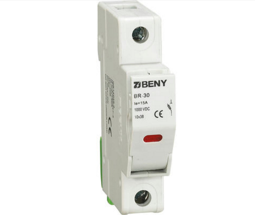 Base portafusibles 30A 1 polo 1000V DC mit fusible 15A | 10x38 | BENY