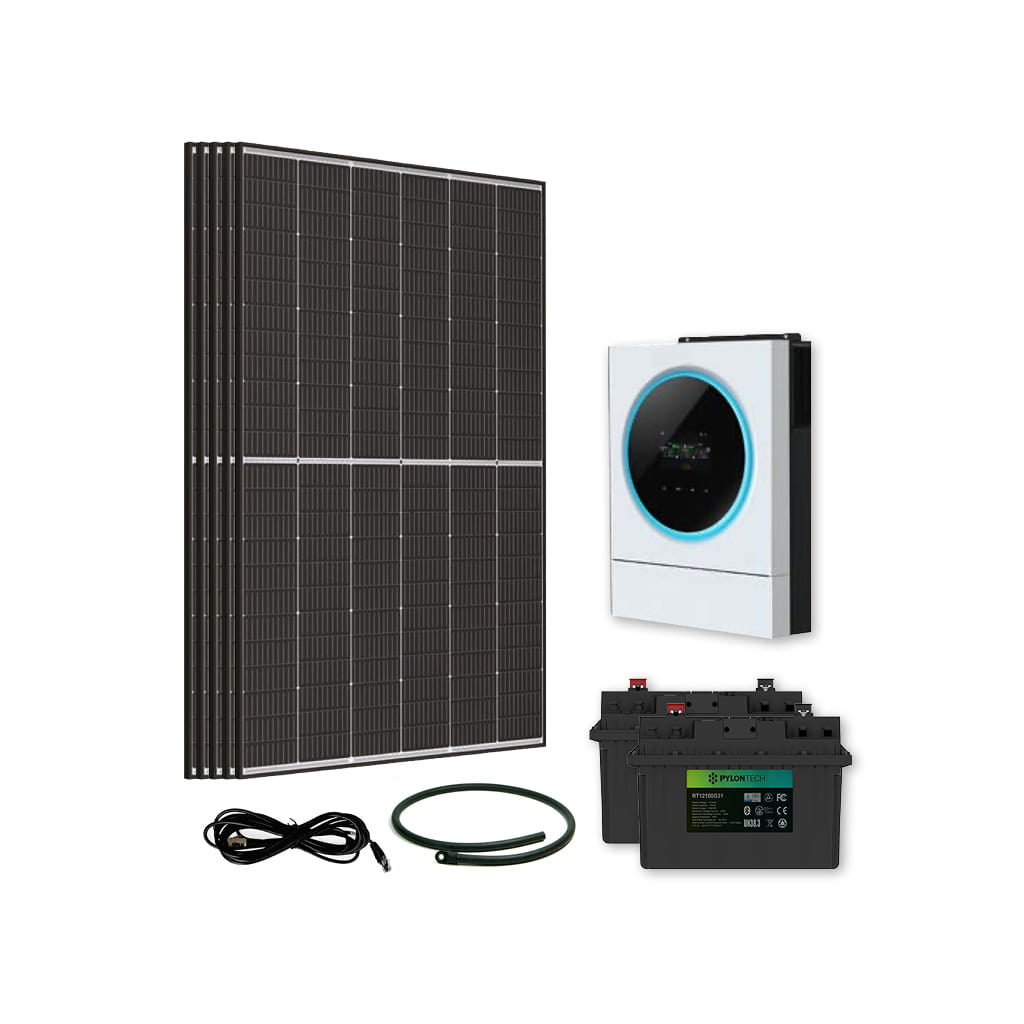 Axpert/Voltronic Kit Solitia Serie Axpert VM IV 24/3600 + Pylontech RT12