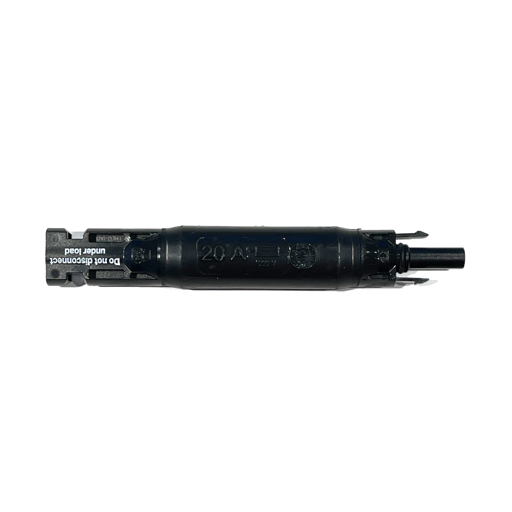 Steckverbinder FV H/M 20A mit fusible integrado in linea | IP68 | 1000V | mismo diámetro que MC4 LCF20 - ELECSUN