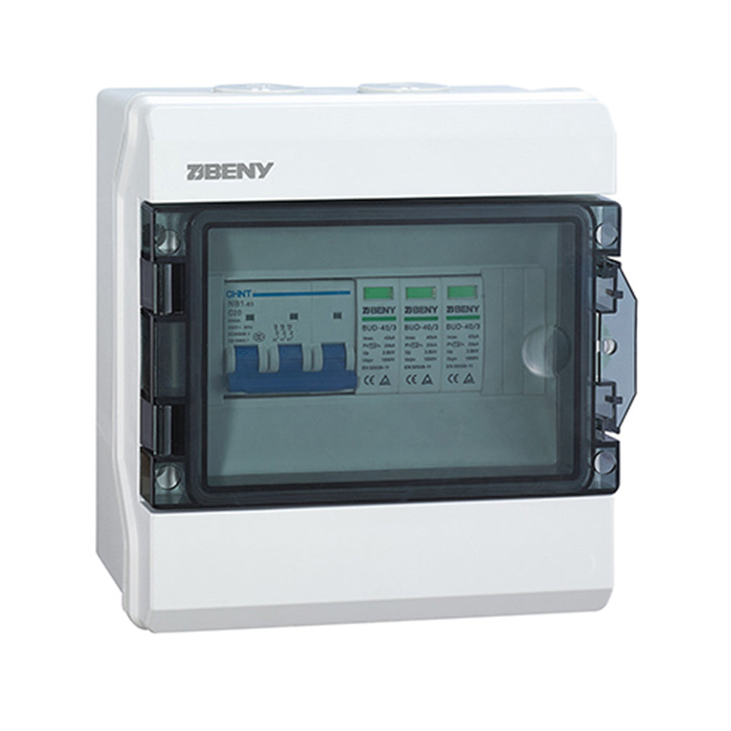Gehäuse distribuidora AC 5KW mit protección de rayos 40kA IP65, 1 Eingang 1 Ausgang | BENY