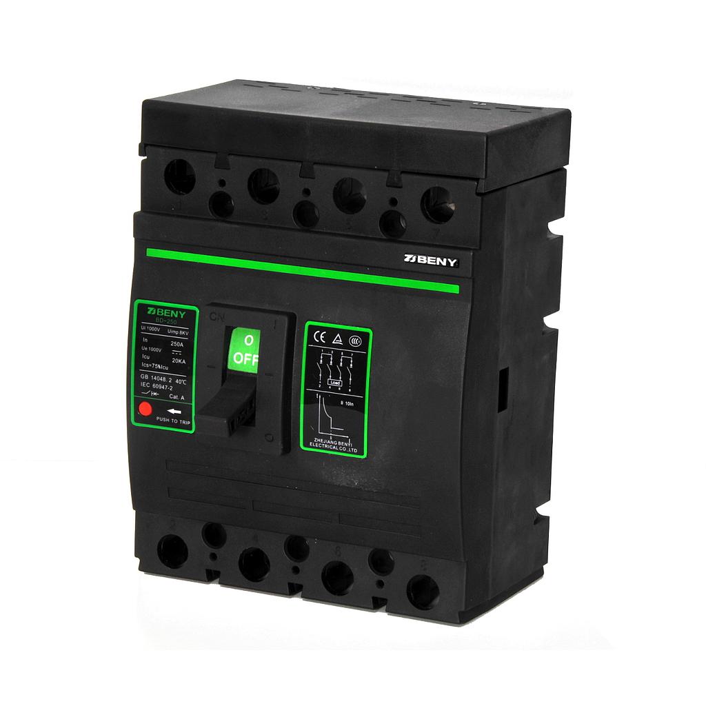 Disyuntor 250A mit caja 4 polos 1000V DC | BENY