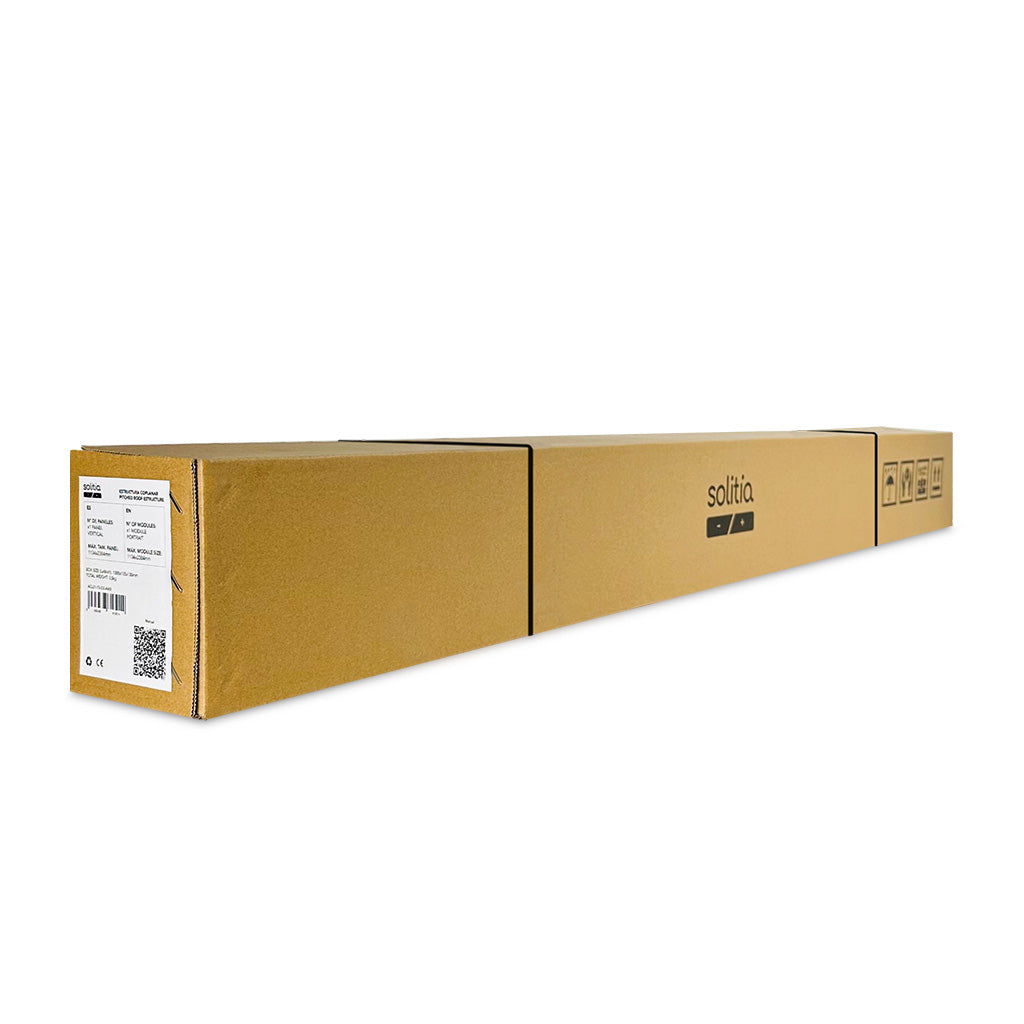 ACL04-TS-D2-AMX [1x4] Estructura coplanar anodizada für 4 paneles in vertical (ancho máx. 1150mm) | Serie TS-D2 - SOLITI
