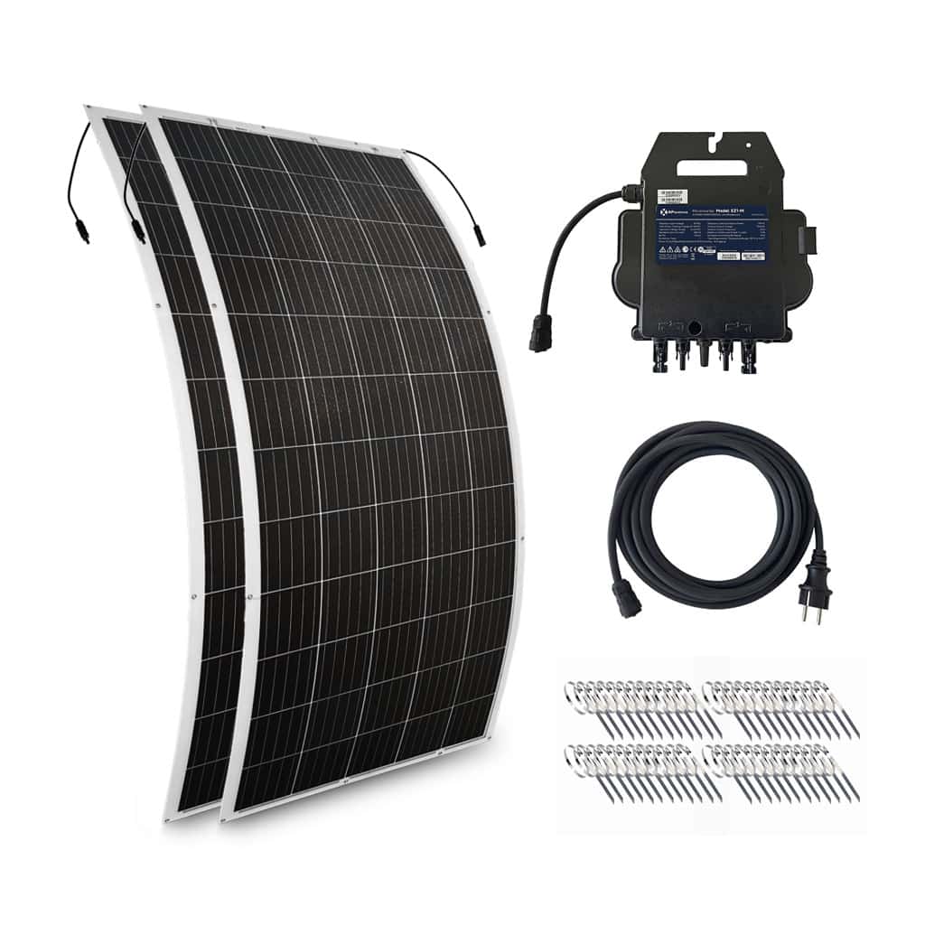 Kit de balcón x2 paneles flexibles 310W + microWechselrichter EZ1-M-EU 600W wifi