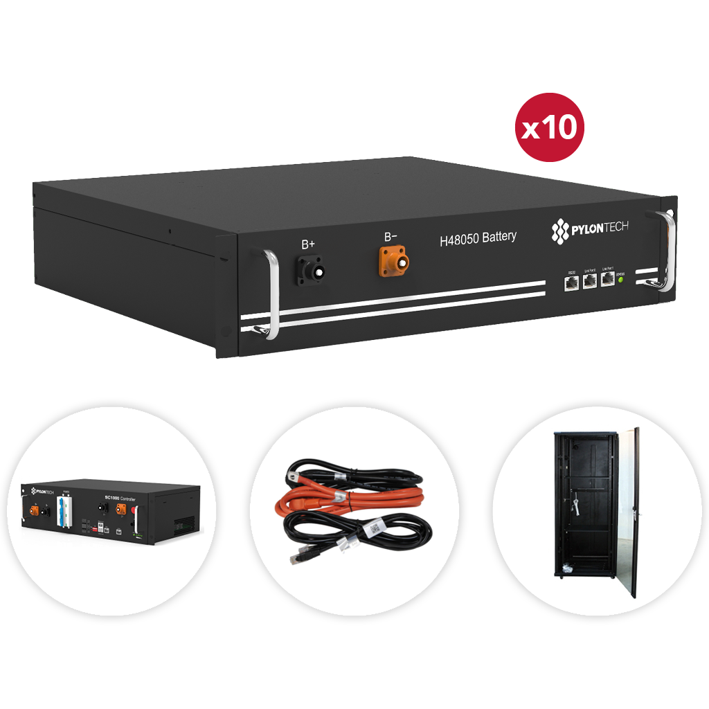 Lithium-Batterie | 24kWh | BESS 10 x H48050 | Powercube H1 | Pylontech