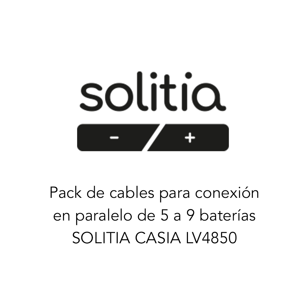 Pack cables negro und rojo für 5 a 9 baterías in paralelo concentrador LVP48-400A | SOLITIA