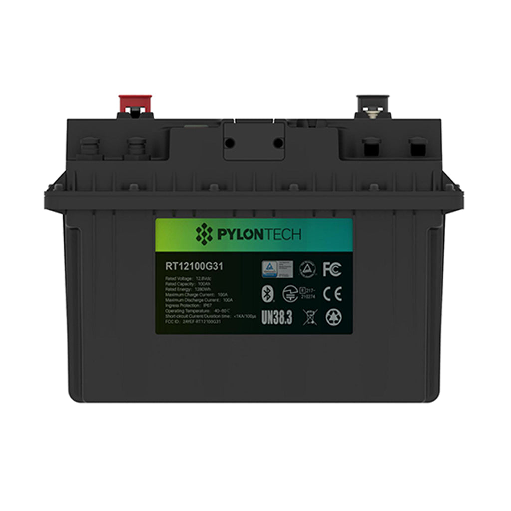 Pylontech 12V/100Ah Lithium-Batterie 100Ah 12V mit BMS integrado | 1C | 6000 Zyklen | RT12100G31 | Pylontech