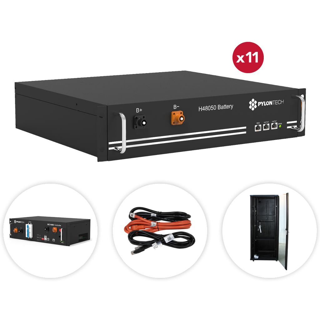 Lithium-Batterie | 26,4kWh | 11 x H48050 | Powercube H1 | Pylontech