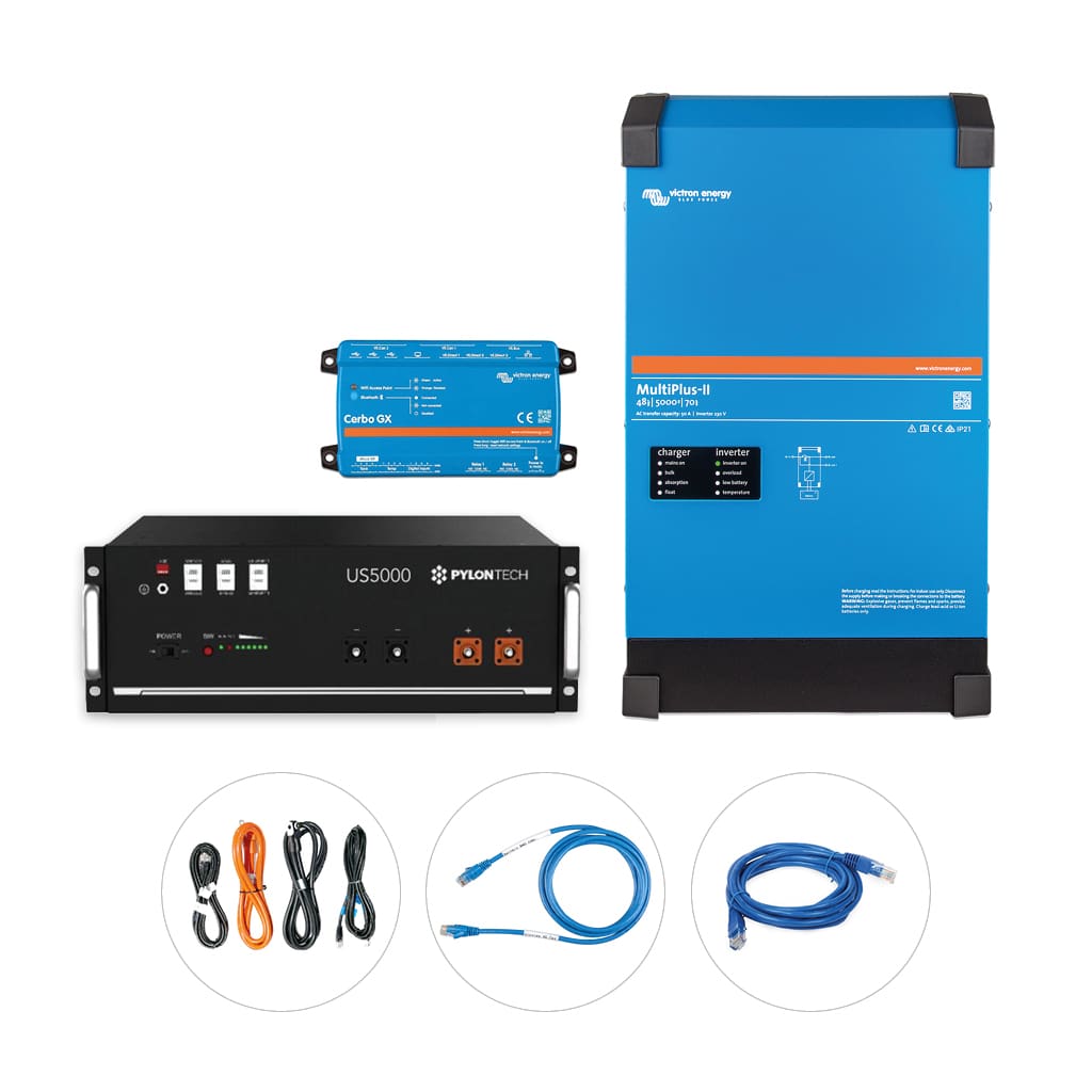 Kit Pylontech US5000 (4,8kWh) + Victron Multiplus II 48/5000/50-70