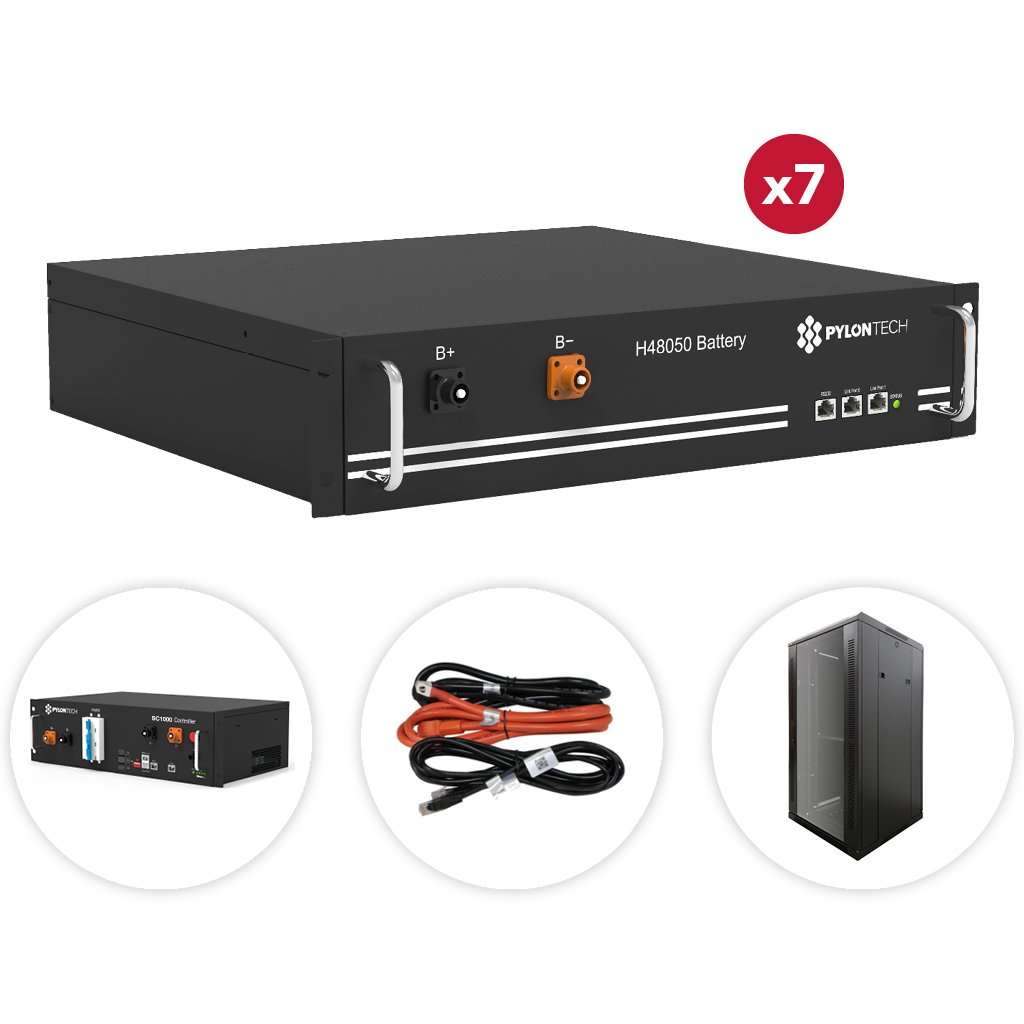 Lithium-Batterie | 16,8kWh | 7 x H48050 | Powercube H1 | Pylontech