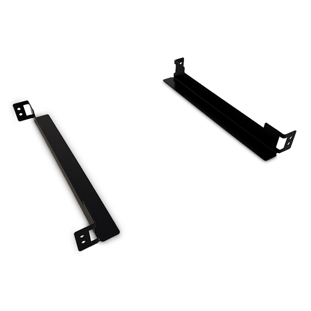 [S-CR-BA-X2-N] x2 ángulos de sujeción mit tornillería für rack negro acero galvanizado - SOLITIA