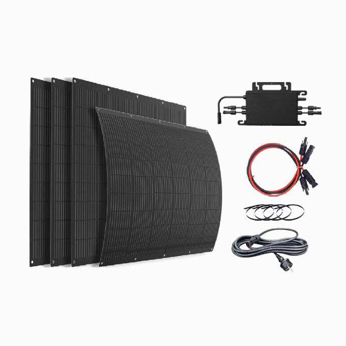 Eigenverbrauchs-Kit für balcón mit paneles flexibles und microWechselrichter 800W