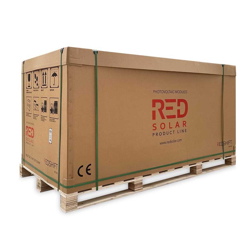 Solarmodul 455W | monokristallin | Marco negro | 41,79V | 10,89A | 2094x1038x35mm | REDSHIFT - RED SOLAR (Pallet 31 unid