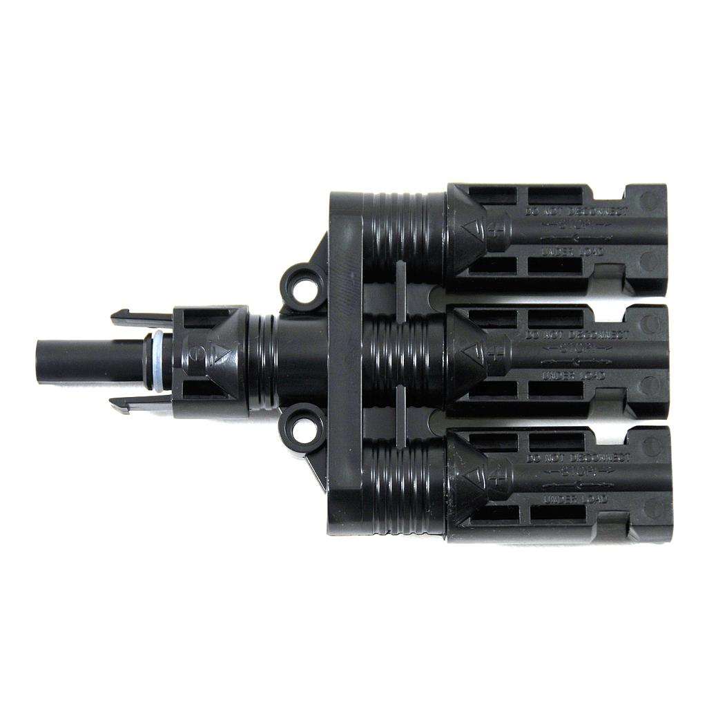 Steckverbinder FV hembra / 3 machos paralelo mismo diametro que MC4 - ELECSUN