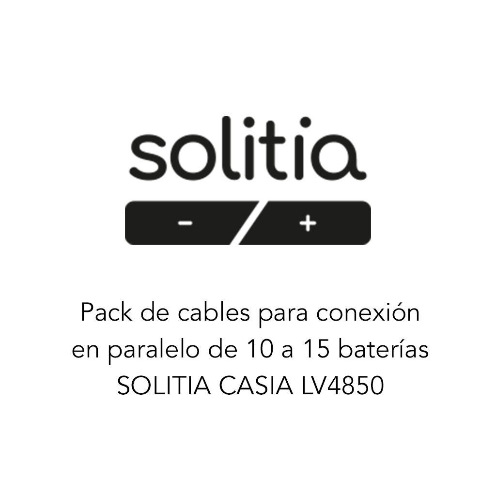 Pack cables negro und rojo für 10 a 15 baterías in paralelo concentrador LVP48-400A | SOLITIA