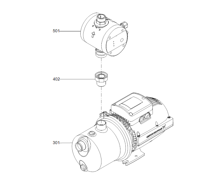 Ersatzteile1-Grundfos JP 5-48 PM1 Nr. 99515138