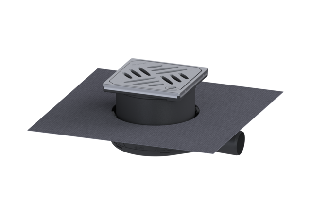 KESSEL Bodenablauf Der Ultraflache 54 DN 40, WaD, Designrost, L&L, Megastop - Art Nr. 44740.66M