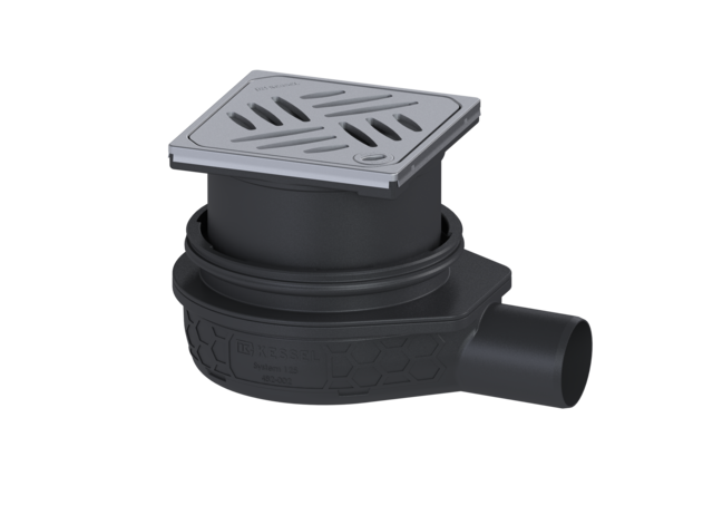 KESSEL Bodenablauf Der Ultraflache 79 DN 50, Designrost Kessel, Lock & Lift - Art Nr. 44700.63