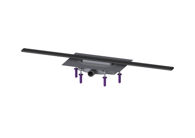 KESSEL Duschrinne Linearis Infinity 60 L: 1000 mm, DN 40, Black, geb., Megastop - Art Nr. 45302.10