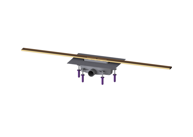KESSEL Duschrinne Linearis Infinity 90 L: 1200 mm, DN 40, Bronze gebürstet - Art Nr. 45204.12