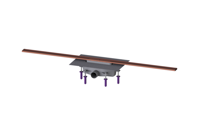 KESSEL Duschrinne Linearis Infinity 90 L: 1200 mm, DN 50, Copper, gebürstet - Art Nr. 45203.12