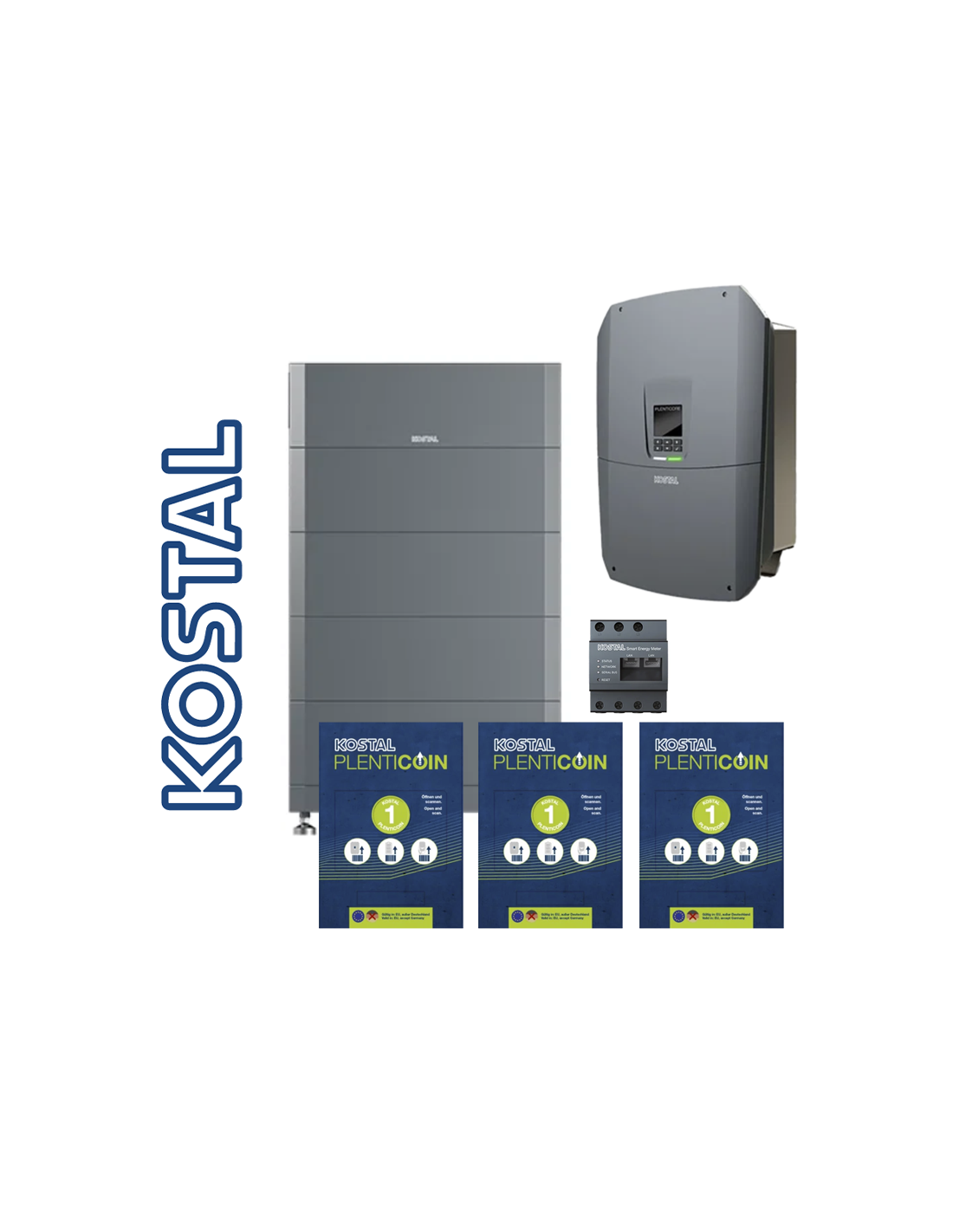 Kostal GmbH Kit 12,8 kWh + 15 kWp (n. 1 HELIVOR 12.8 + n. 1 Plenticore G3 - L 15 kW + METER und PLENTICOINS) KIT-KOSTAL-T-15-12.8