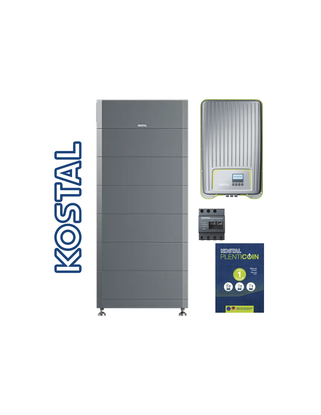 Kostal GmbH Kit 19,2 kWh + 5 kWp (n. 1 HELIVOR 19.2 + n. 1 Piko 5.0-2 MP Plus INT + METER und PLENTICOINS) KIT-KOSTAL-M-5-19.2