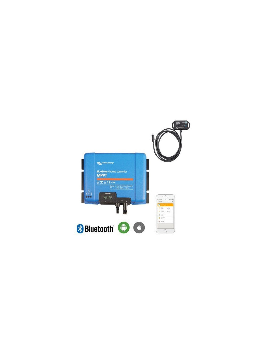 Laderegler 70Ah MPPT 12/24/48V 150Voc + Bluetooth Victron Energy