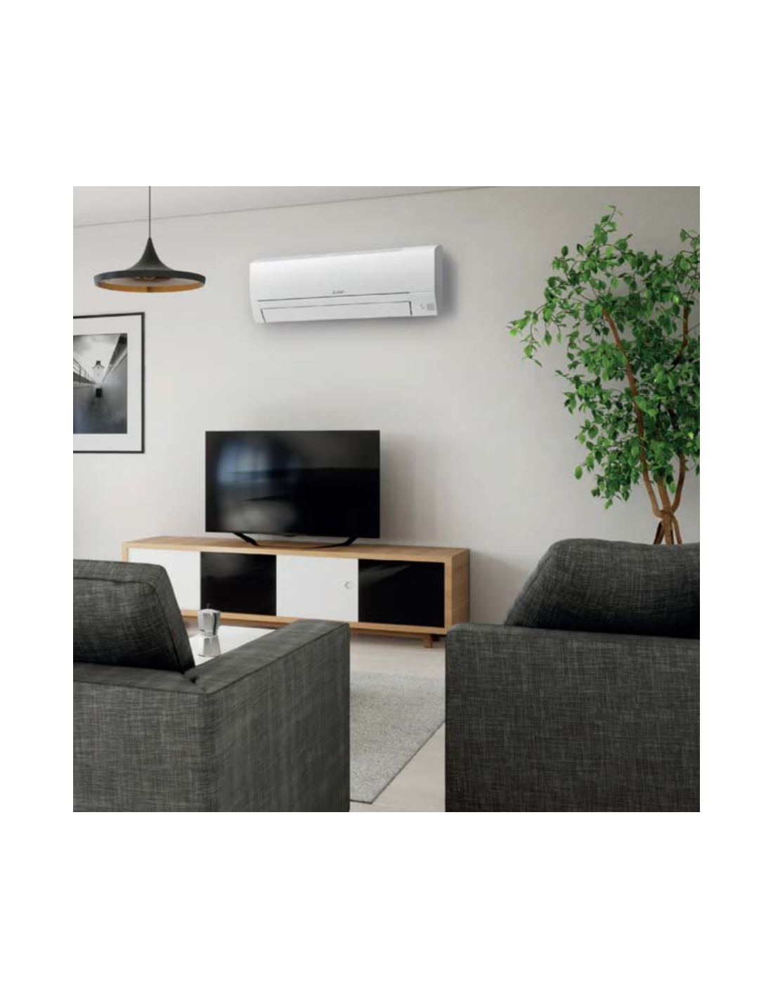 Mitsubishi Electric Climatizzatore Condizionatore Inverter Classe A++ Btu 9000 MSZ-HR25VF Gas R32 KIT-HR25-9000-MONO