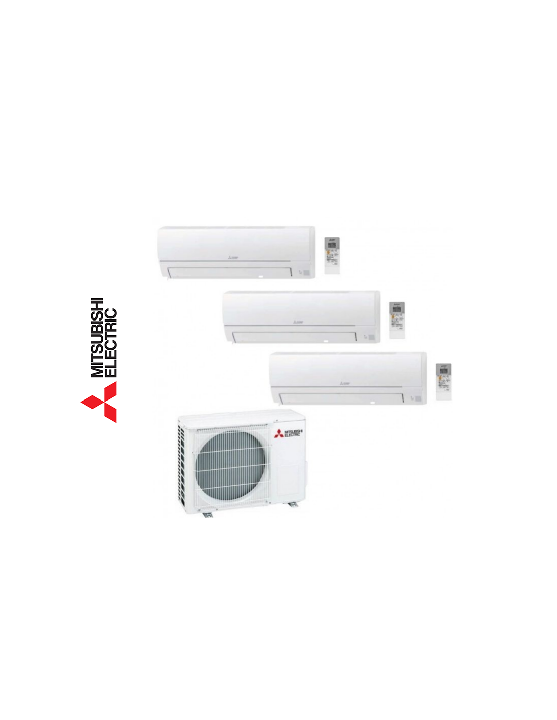 MITSUBISHI ELECTRIC Climatizzatore Trial Split 9000+9000+9000 BTU A++ MXZ-3HA50VF R32 Linea Smart KIT-3HA50-999