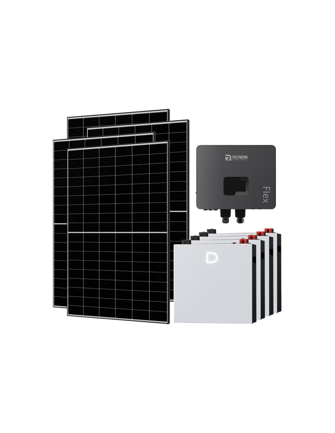 Netzunabhängig Einphasiges Photovoltaik-Kit 6650W Renon Power 6kW Lithium 20.48kWh...