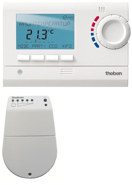 Theben Uhrenthermostat RAMSES 813 top2 HF Set A Aufbau Funk