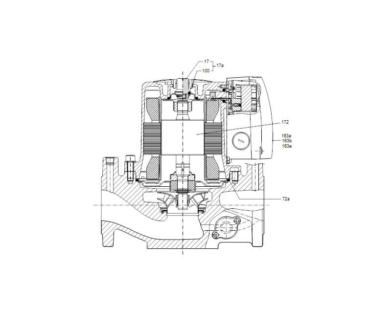 Grundfos UPSD 50-120 F 280 | Baulänge 280 mm | PN 6/10 | 230-240 Volt