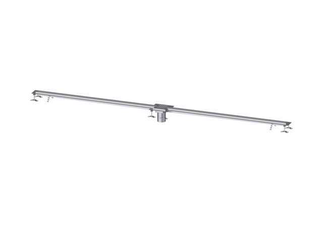 KESSEL Schlitzrinne Ferrofix Klebeflansch H: 15 mm, 17x4000mm, mittig - Art Nr. 6002400