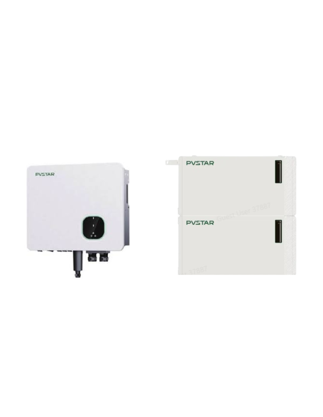 PVstar-Selbstverbrauch-Kit: 5kw Hybrid-Wechselrichter + Lithium-Batterie 10.24kWh