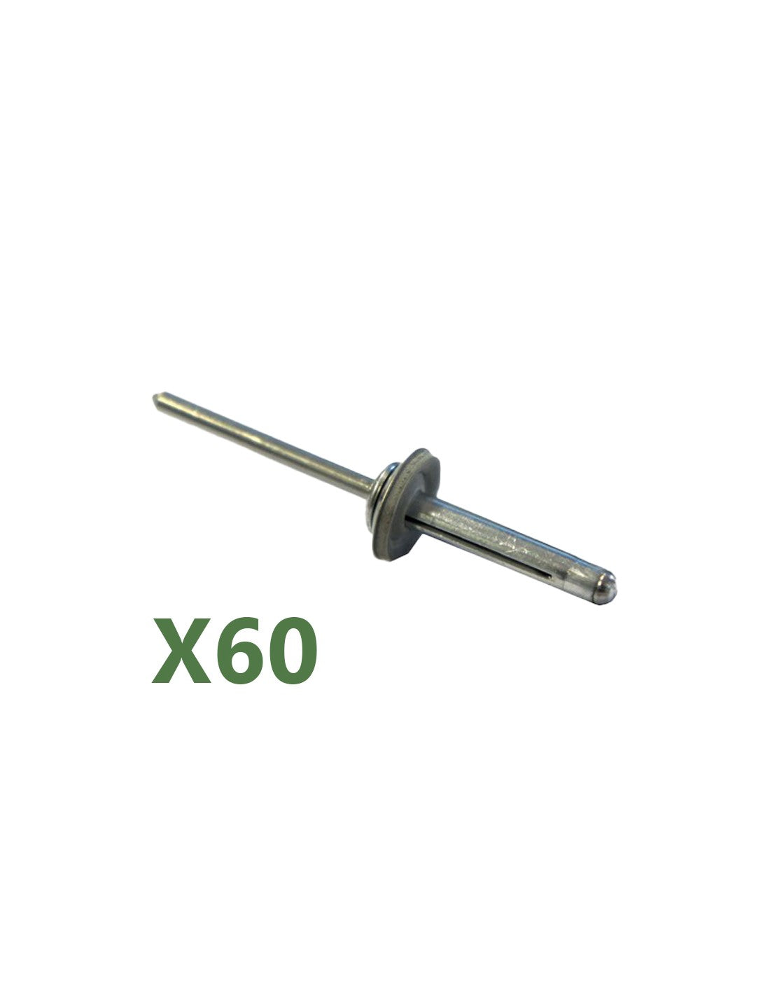 Satz mit 60 Aluminium-Schmetterlingsniete 5.2 x 19.1mm