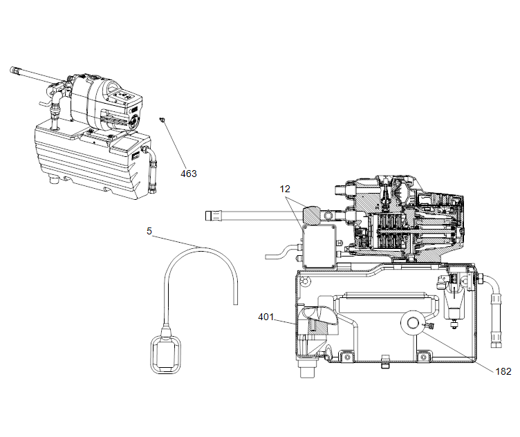 Ersatzteile1-Grundfos Druckerhöhungsanlagen SCALA1 System 3-45 Nr. 92947788