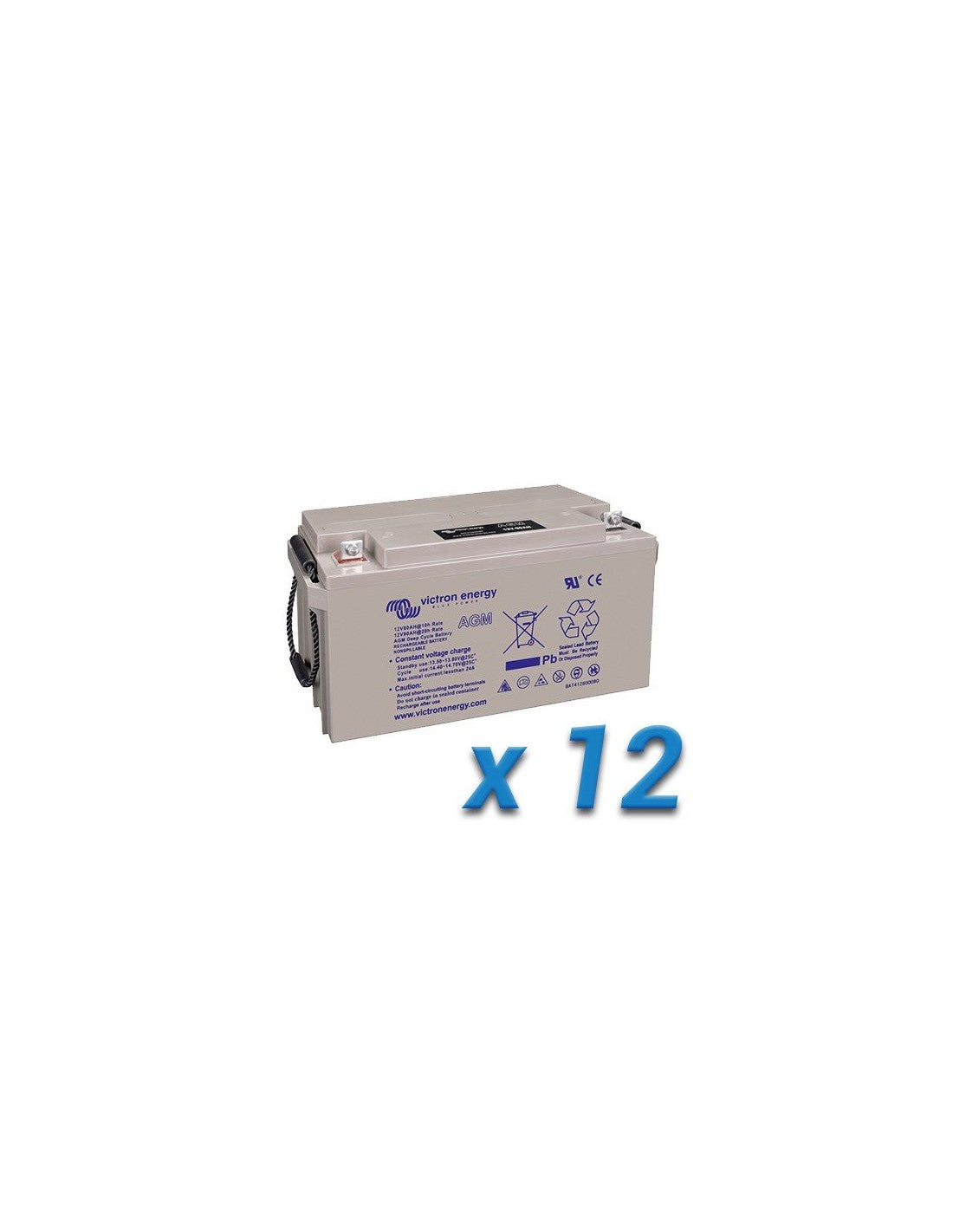 Set 12 x Batterie 240Ah 6V AGM Deep Cycle Victron Energy Photovoltaik Camper