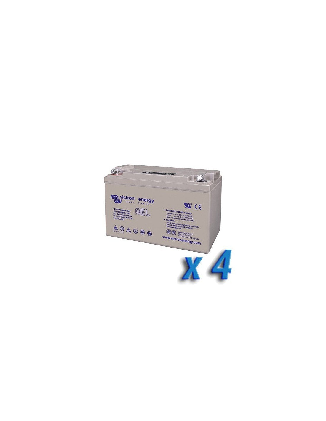 Set 4 x Batterie 165Ah 12V GEL Deep Cycle Victron Energy Photovoltaik Camper