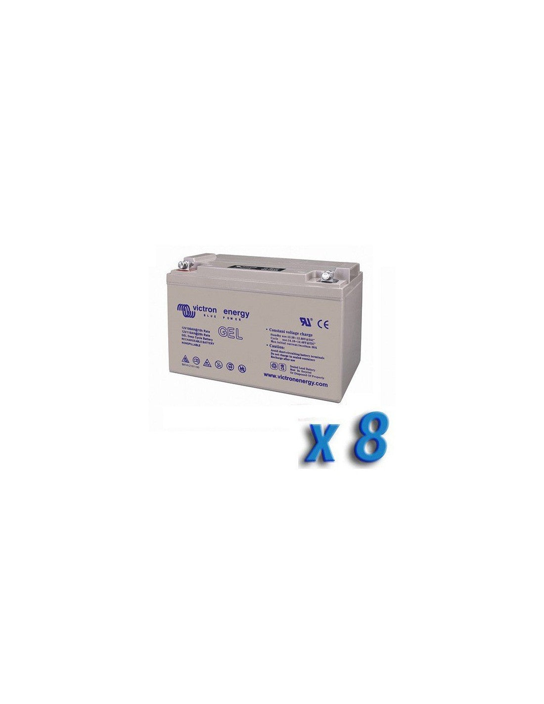 Set 8 x Batterie 90Ah 12V GEL Deep Cycle Victron Energy Photovoltaik Camper