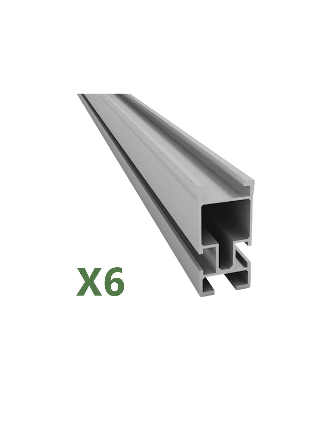 Set de 6 Aluminiumprofil 2.60mt Befestigung struktur Photovoltaik Solar Dach